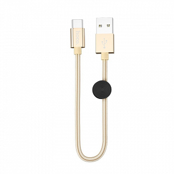 Кабель Hoco X35 Premium, USB - USB Type-C, 0.25 м, золотой
