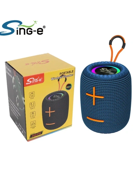 Портативная Bluetooth-колонка Sing-e ZQS-P22 с RGB-подсветкой и встроенным ремешком