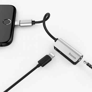 Кабель переходник Baseus L32 CALL32-0S, Apple Lightning - mini jack 3.5 mm