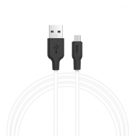 Кабель Hoco X21 Silicone SB - micro USB, 1 м черно-белый