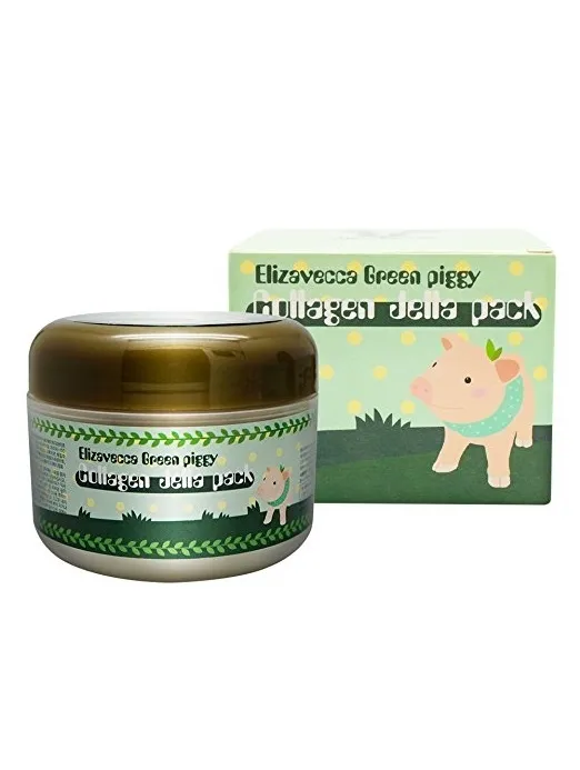 Высококонцентрированная коллагеновая маска для лица Eflzavacce Green Piggy