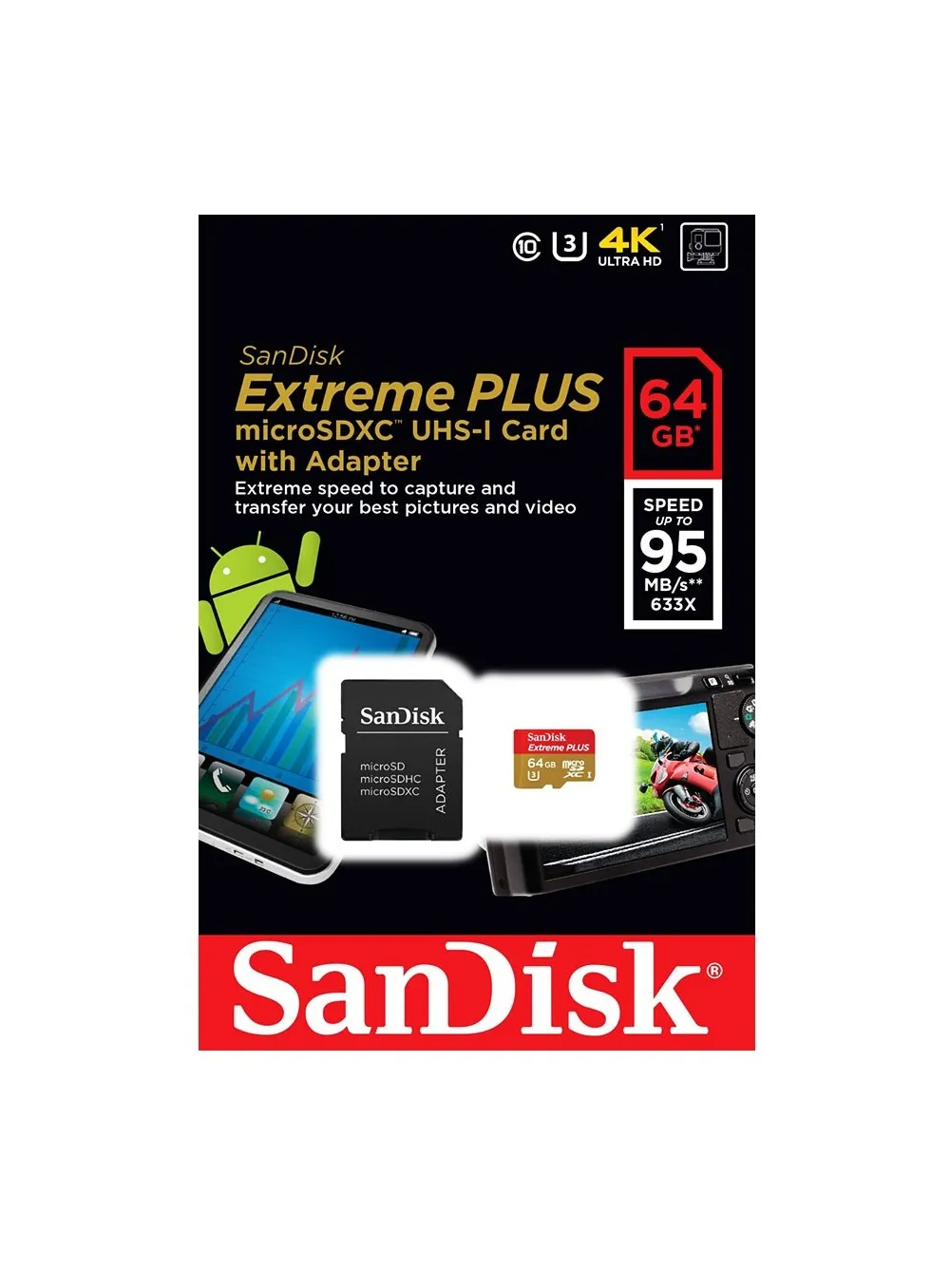 Карта памяти Sandisk Extreme Plus 64 GB