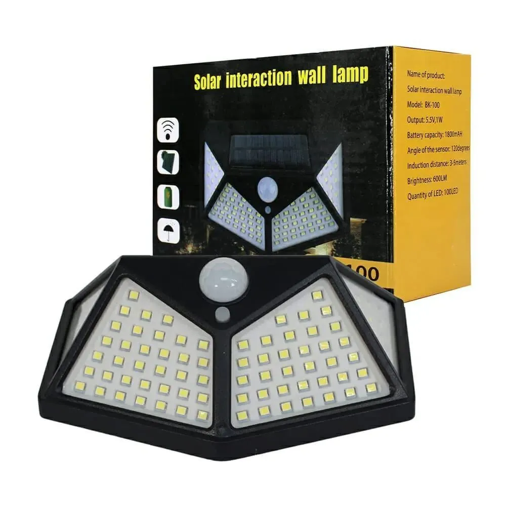 Светильник с датчиком движения на солнечной батарее Solar Induction Wall Lamp CL-100
